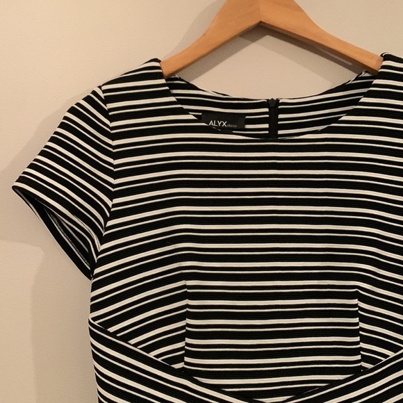 NWT Black and white striped shift dress - Picture 3 of 8